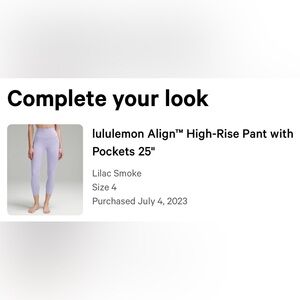 Lululemon align high rise legging with pocket 25